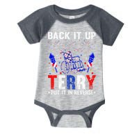 Back It Up Terry Put It In Reverse Funny 4th Of July Infant Baby Jersey Bodysuit