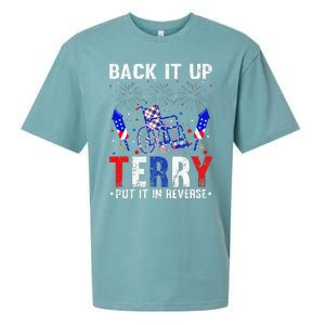 Back It Up Terry Put It In Reverse Funny 4th Of July Sueded Cloud Jersey T-Shirt