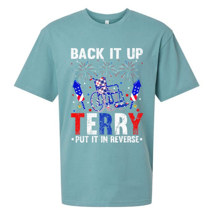 Back It Up Terry Put It In Reverse Funny 4th Of July Sueded Cloud Jersey T-Shirt