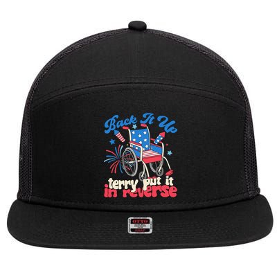 Back It Up Terry Put It In Reverse Firework 4th Of July 7 Panel Mesh Trucker Snapback Hat