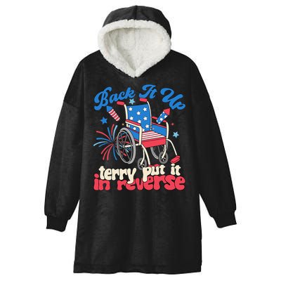 Back It Up Terry Put It In Reverse Firework 4th Of July Hooded Wearable Blanket
