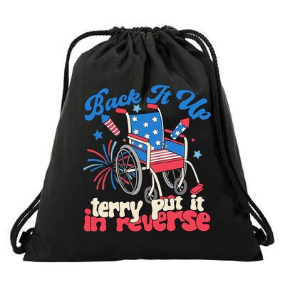 Back It Up Terry Put It In Reverse Firework 4th Of July Drawstring Bag
