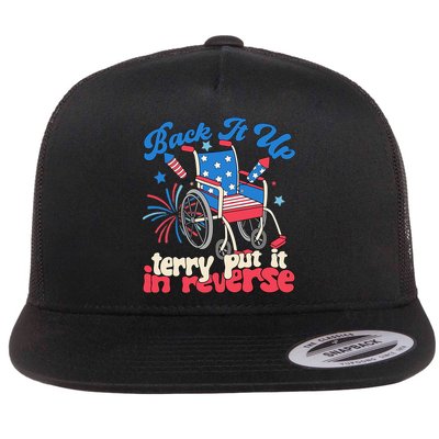 Back It Up Terry Put It In Reverse Firework 4th Of July Flat Bill Trucker Hat