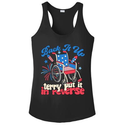 Back It Up Terry Put It In Reverse Firework 4th Of July Ladies PosiCharge Competitor Racerback Tank