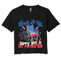 Back It Up Terry Put It In Reverse Firework 4th Of July Crop Top
