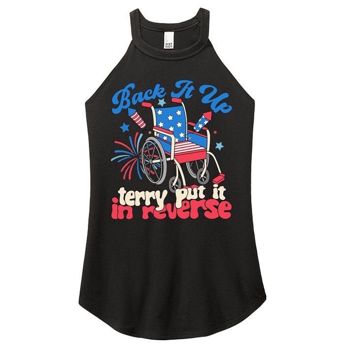 Back It Up Terry Put It In Reverse Firework 4th Of July Women's Perfect Tri Rocker Tank