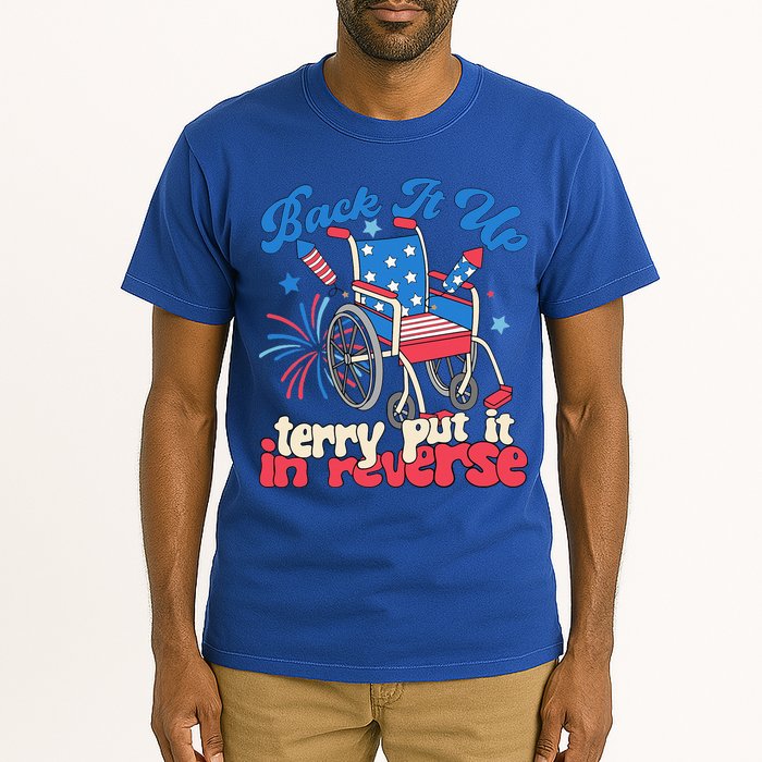 Back It Up Terry Put It In Reverse Firework 4th Of July Tall T-Shirt