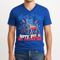 Back It Up Terry Put It In Reverse Firework 4th Of July V-Neck T-Shirt