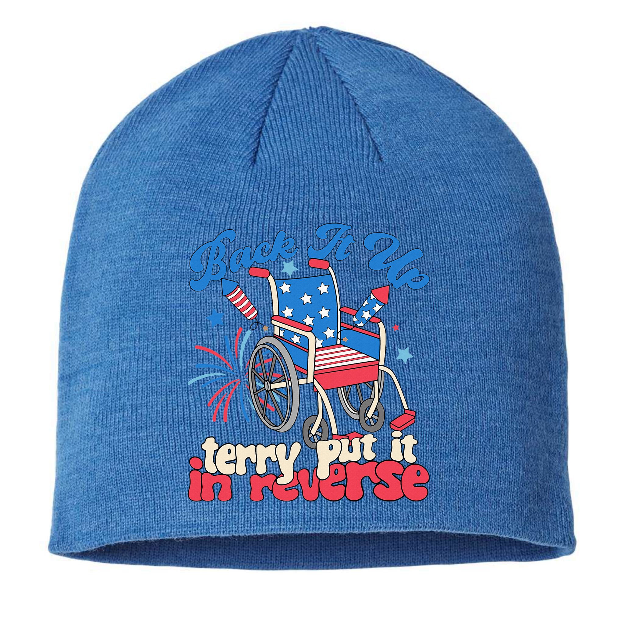 Back It Up Terry Put It In Reverse Firework 4th Of July Sustainable Beanie