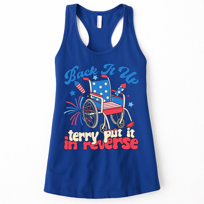 Back It Up Terry Put It In Reverse Firework 4th Of July Womens Tank Top