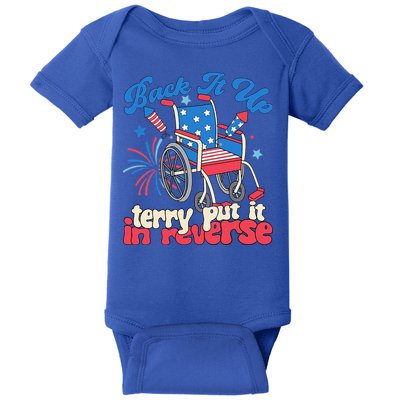 Back It Up Terry Put It In Reverse Firework 4th Of July Baby Bodysuit