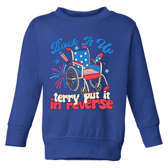 Back It Up Terry Put It In Reverse Firework 4th Of July Toddler Sweatshirt