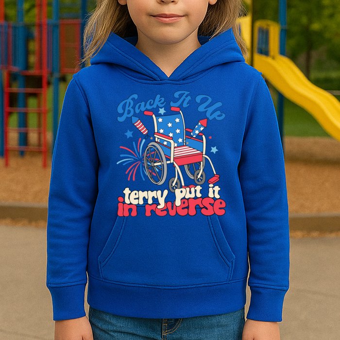 Back It Up Terry Put It In Reverse Firework 4th Of July Kids Hoodie