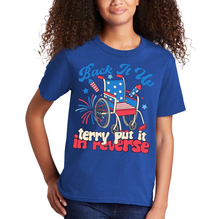 Back It Up Terry Put It In Reverse Firework 4th Of July Kids T-Shirt