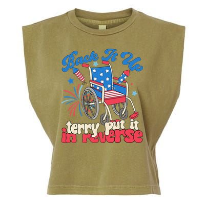 Back It Up Terry Put It In Reverse Firework 4th Of July Garment-Dyed Women's Muscle Tee
