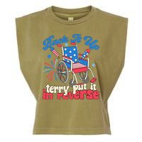Back It Up Terry Put It In Reverse Firework 4th Of July Garment-Dyed Women's Muscle Tee