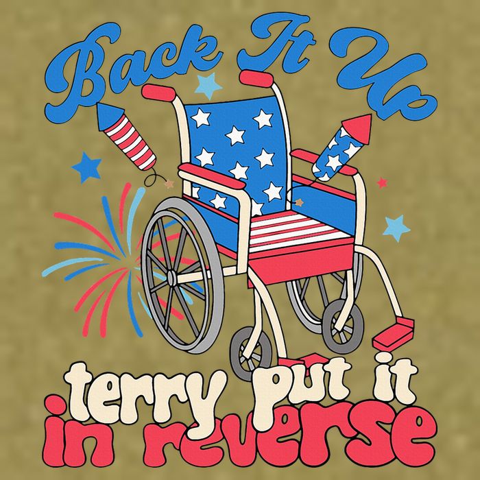 Back It Up Terry Put It In Reverse Firework 4th Of July Garment-Dyed Women's Muscle Tee