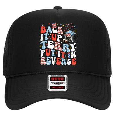 Back It Up Terry Put It In Reverse 4th July High Crown Mesh Back Trucker Hat