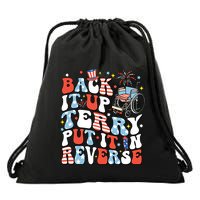 Back It Up Terry Put It In Reverse 4th July Drawstring Bag