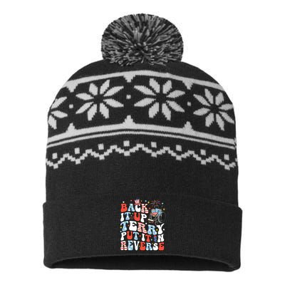 Back It Up Terry Put It In Reverse 4th July USA-Made Snowflake Beanie