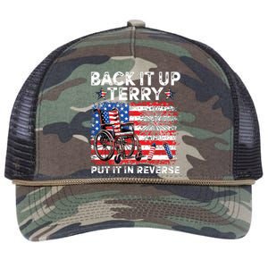 Back It Up Terry 4th Of July Retro Rope Trucker Hat Cap