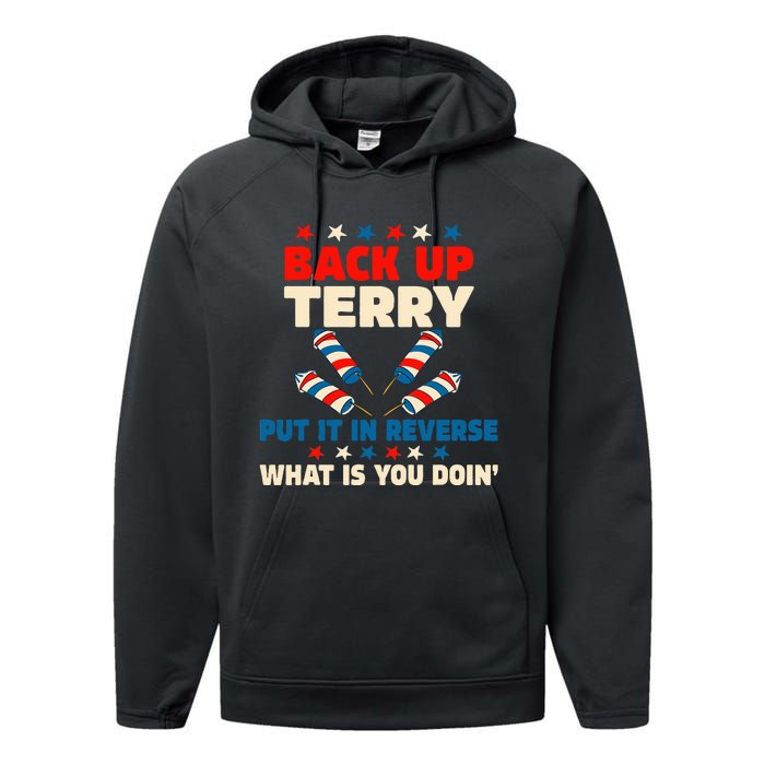 Back it Up Terry Put It In Reverse July 4th Fireworks Terry Performance Fleece Hoodie