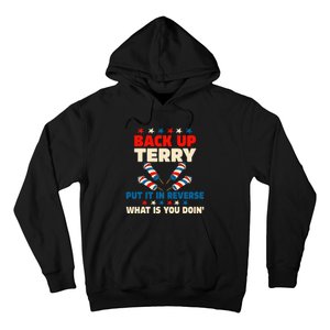 Back it Up Terry Put It In Reverse July 4th Fireworks Terry Hoodie