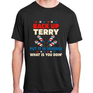 Back it Up Terry Put It In Reverse July 4th Fireworks Terry Adult ChromaSoft Performance T-Shirt