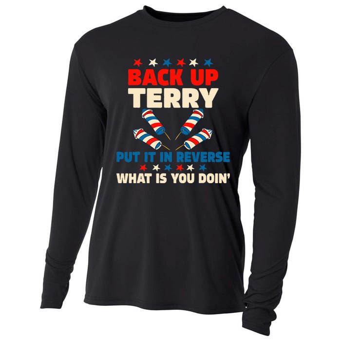 Back it Up Terry Put It In Reverse July 4th Fireworks Terry Cooling Performance Long Sleeve Crew