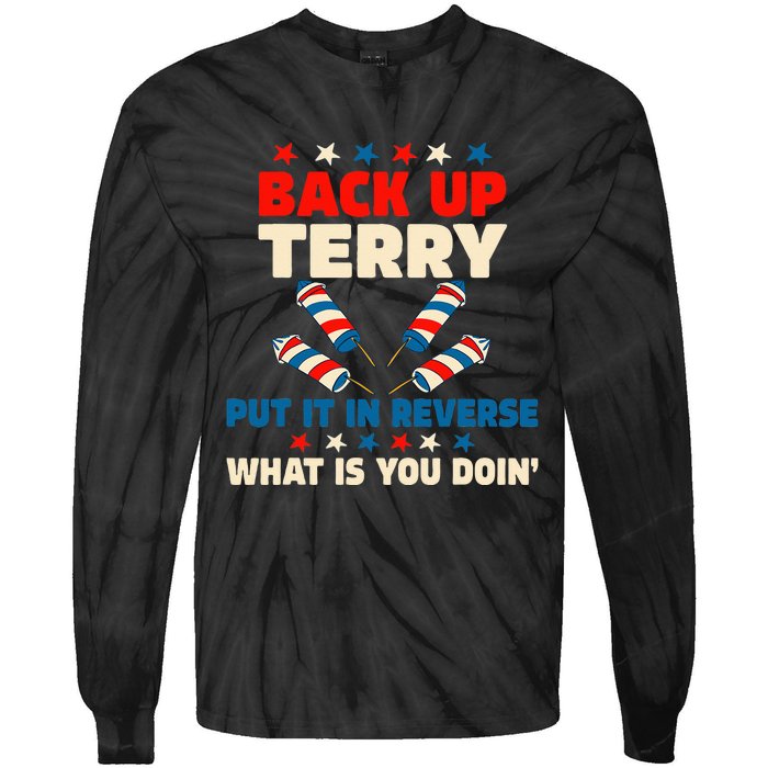 Back it Up Terry Put It In Reverse July 4th Fireworks Terry Tie-Dye Long Sleeve Shirt