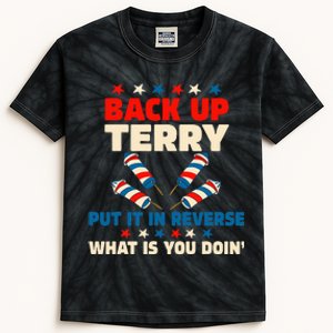 Back it Up Terry Put It In Reverse July 4th Fireworks Terry Kids Tie-Dye T-Shirt