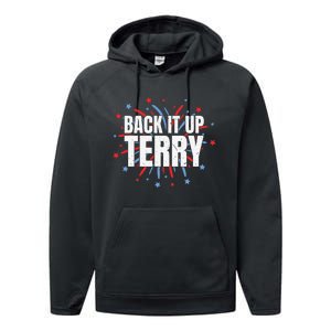 Back It Up Terry Funny 4th Of July Fireworks Performance Fleece Hoodie