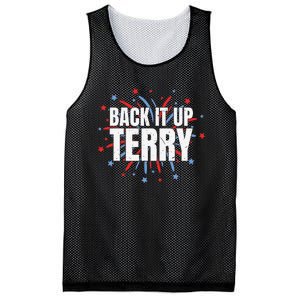 Back It Up Terry Funny 4th Of July Fireworks Mesh Reversible Basketball Jersey Tank