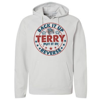 Back It Up Terry Put In Reverse Fireworks 4th Of July Performance Fleece Hoodie