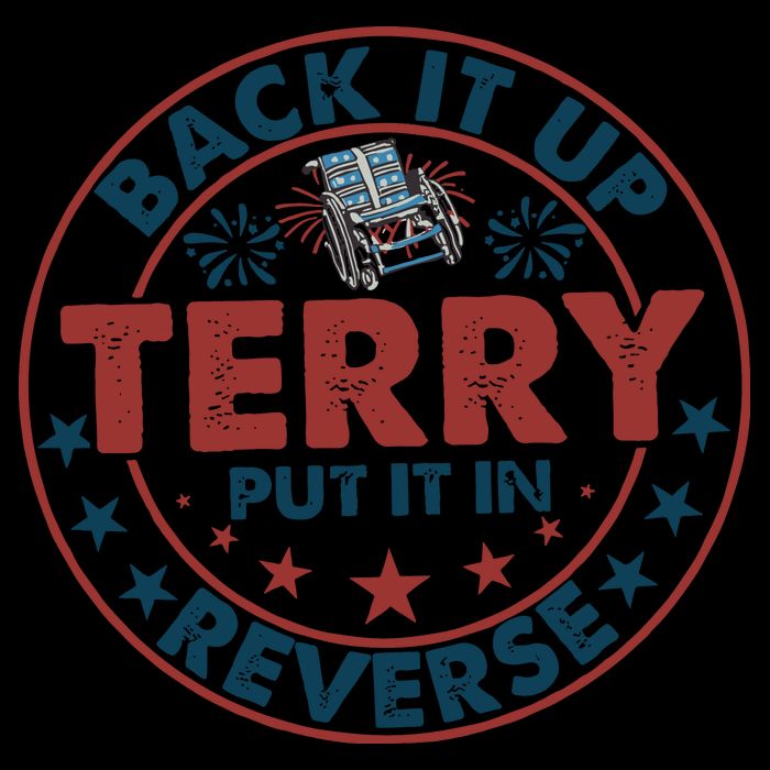 Back It Up Terry Put In Reverse Fireworks 4th Of July 16oz Travel Tumbler