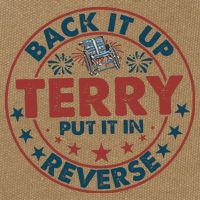 Back It Up Terry Put In Reverse Fireworks 4th Of July Cotton Canvas Backpack