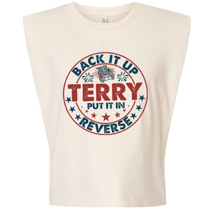Back It Up Terry Put In Reverse Fireworks 4th Of July Garment-Dyed Women's Muscle Tee