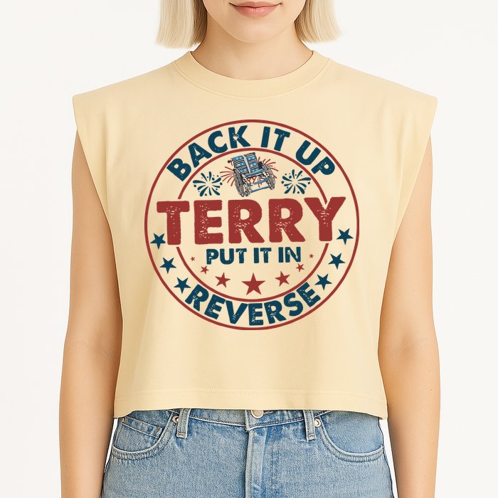 Back It Up Terry Put In Reverse Fireworks 4th Of July Garment-Dyed Women's Muscle Tee