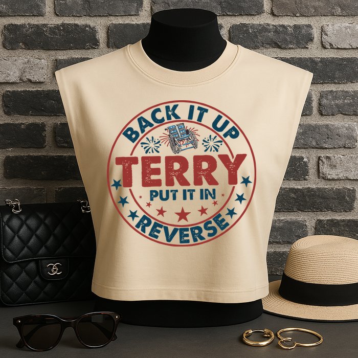 Back It Up Terry Put In Reverse Fireworks 4th Of July Garment-Dyed Women's Muscle Tee