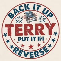 Back It Up Terry Put In Reverse Fireworks 4th Of July Garment-Dyed Women's Muscle Tee