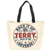 Back It Up Terry Put In Reverse Fireworks 4th Of July Zip Tote Bag