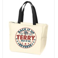 Back It Up Terry Put In Reverse Fireworks 4th Of July Zip Tote Bag