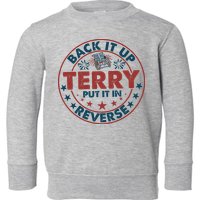 Back It Up Terry Put In Reverse Fireworks 4th Of July Toddler Sweatshirt