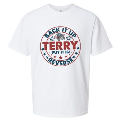 Back It Up Terry Put In Reverse Fireworks 4th Of July Sueded Cloud Jersey T-Shirt