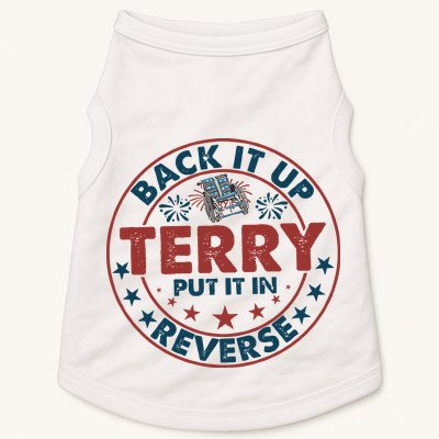 Back It Up Terry Put In Reverse Fireworks 4th Of July Doggie Tank