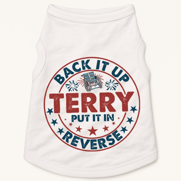 Back It Up Terry Put In Reverse Fireworks 4th Of July Doggie Tank