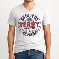 Back It Up Terry Put In Reverse Fireworks 4th Of July V-Neck T-Shirt