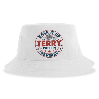 Back It Up Terry Put In Reverse Fireworks 4th Of July Sustainable Bucket Hat