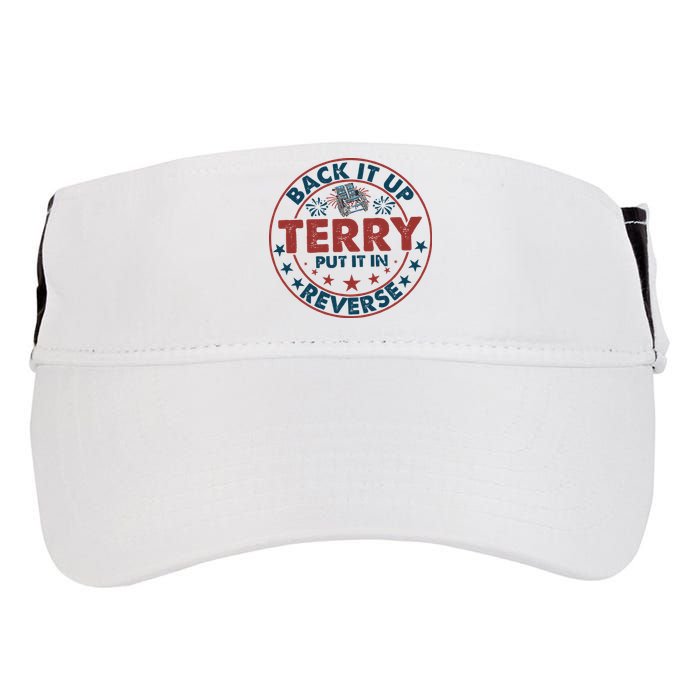 Back It Up Terry Put In Reverse Fireworks 4th Of July Adult Drive Performance Visor