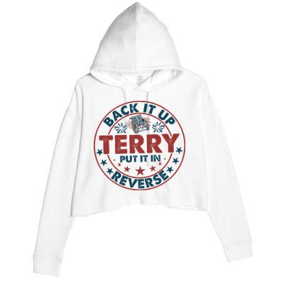 Back It Up Terry Put In Reverse Fireworks 4th Of July Crop Fleece Hoodie